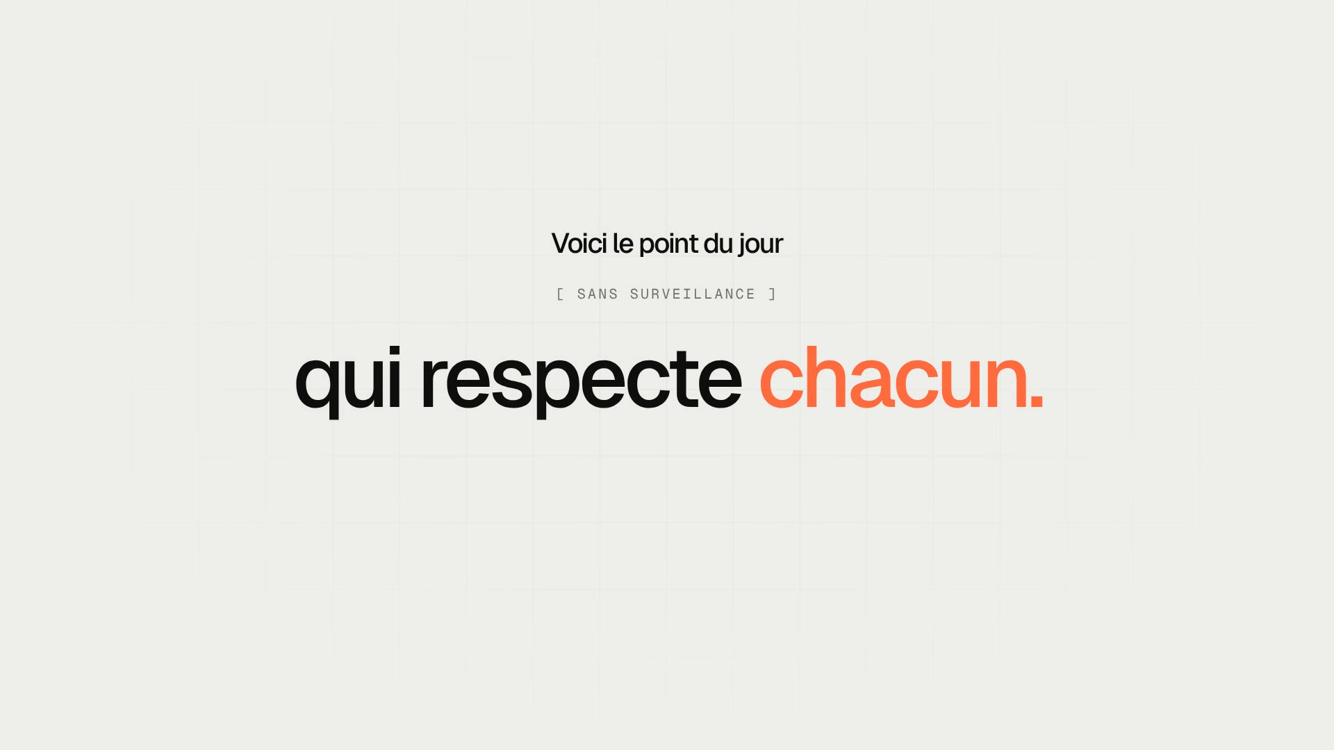 Accroche : voici le point du jour