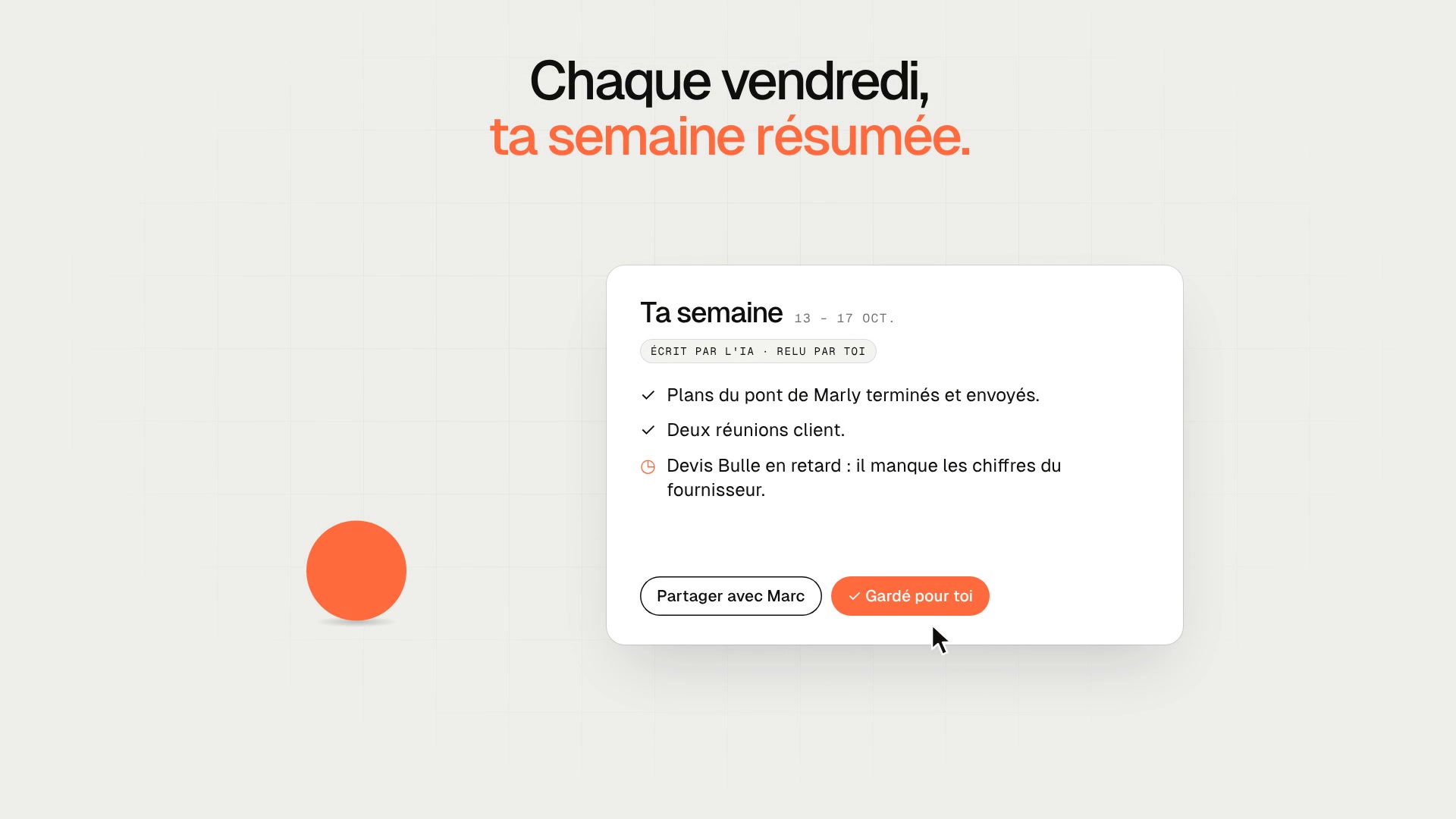 Résumé de la semaine par l'IA